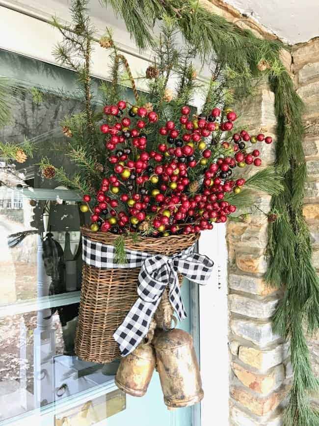 woven basket full of red berries (Chatfield Court)