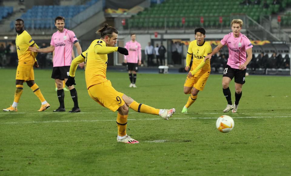 Gareth Bale scores from the spot right on half-timeGetty Images