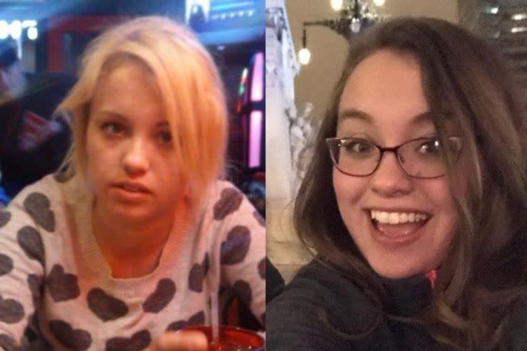 Une utilisatrice de Reddit a partagé une photo avant/après la montrant dépendante à l’héroïne (à gauche) et après 1 000 jours de sevrage (à droite). (Photo : Reddit)