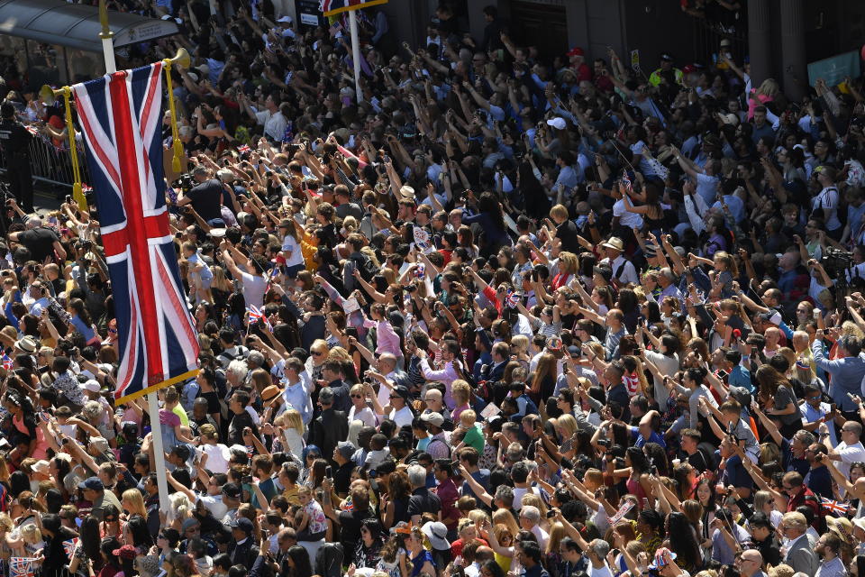 Royal wedding spectators