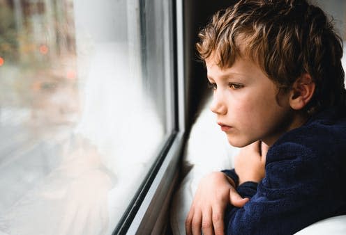 <span class="caption">Children are at high risk of domestic violence and abuse, but are often left out of research and strategies to address it.</span> <span class="attribution"><a class="link " href="https://www.shutterstock.com/image-photo/boy-stays-home-bored-by-school-1683863773" rel="nofollow noopener" target="_blank" data-ylk="slk:Joaquin Corbalan P/Shutterstock;elm:context_link;itc:0;sec:content-canvas">Joaquin Corbalan P/Shutterstock</a></span>