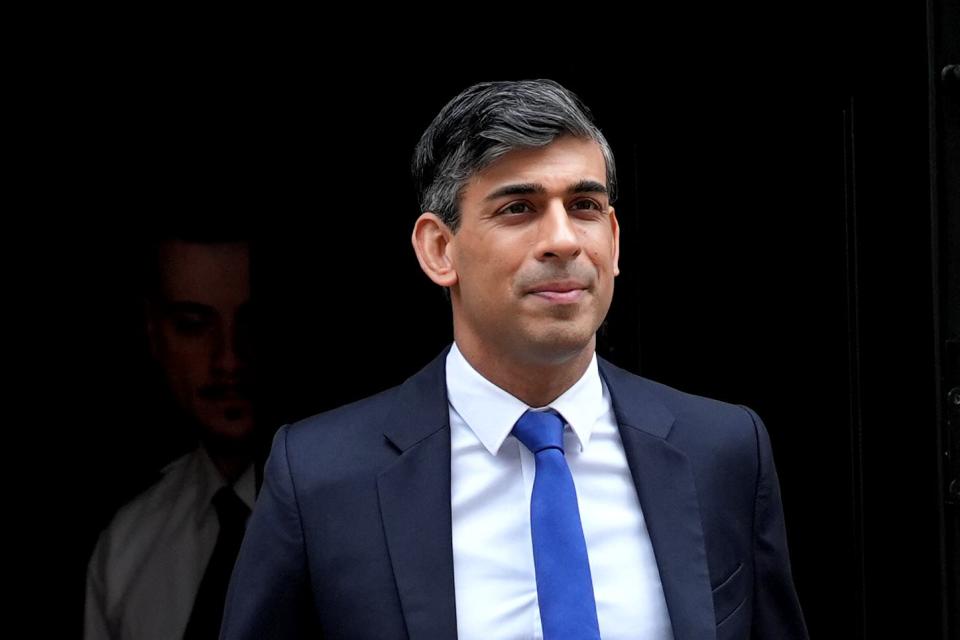 Prime Minister Rishi Sunak leaves 10 Downing Street to attend Prime Minister’s Questions on Wednesday (Stefan Rousseau/PA) (PA Wire)