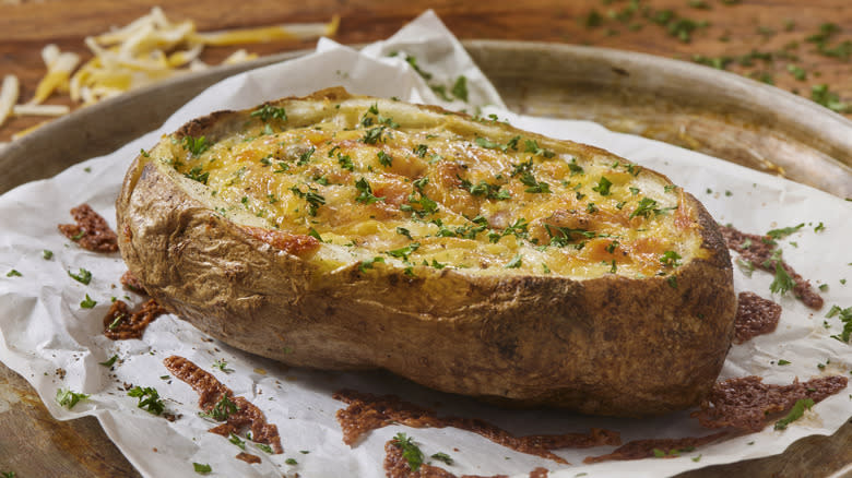 A loaded potato boat