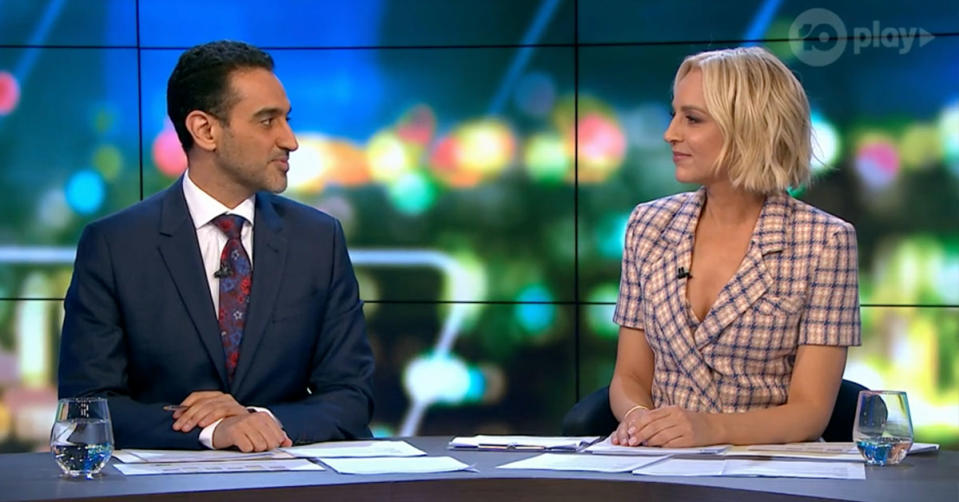 Carrie Bickmore rand Waleed Aly on The Project