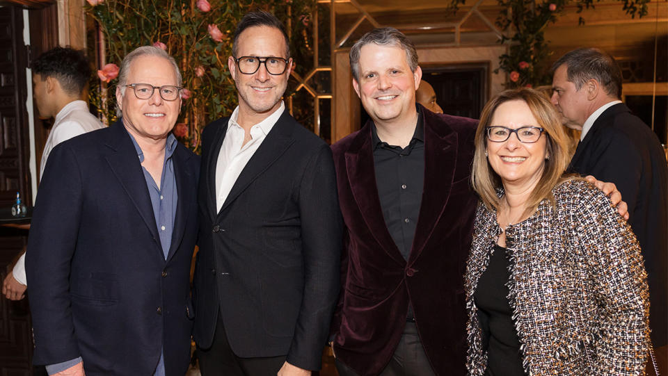 David Zaslav, Richard Weitz and Christian Muirhead attend WME’s pre-Oscar party at the Hearst Estate in Beverly Hills on March 8, 2024.