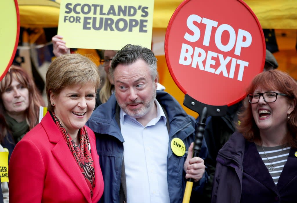 Alyn Smith said rejoining the EU ‘would put rocket boosters’ on Scotland’s Covid recovery (Jane Barlow/PA)