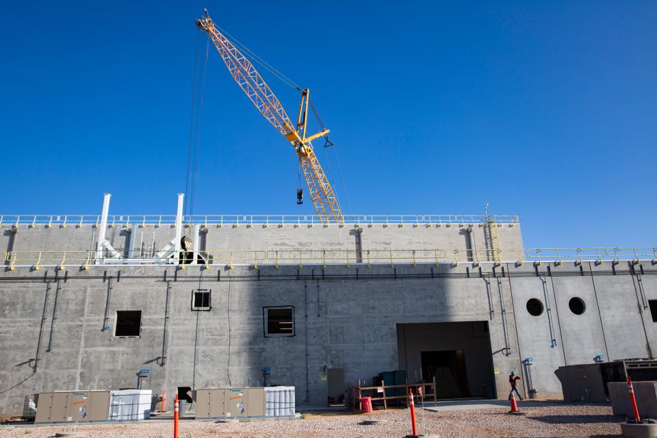 Construction continues on Thursday, Oct. 5, 2023, at Waste Isolation Pilot Plant in Carlsbad, NM.