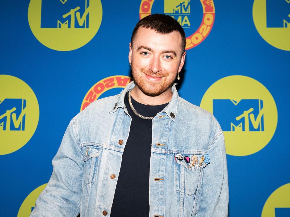 Sam Smith poses at the MTV EMA's 2020 on November 03, 2020 in London, England. The MTV EMA's aired on November 08, 2020.