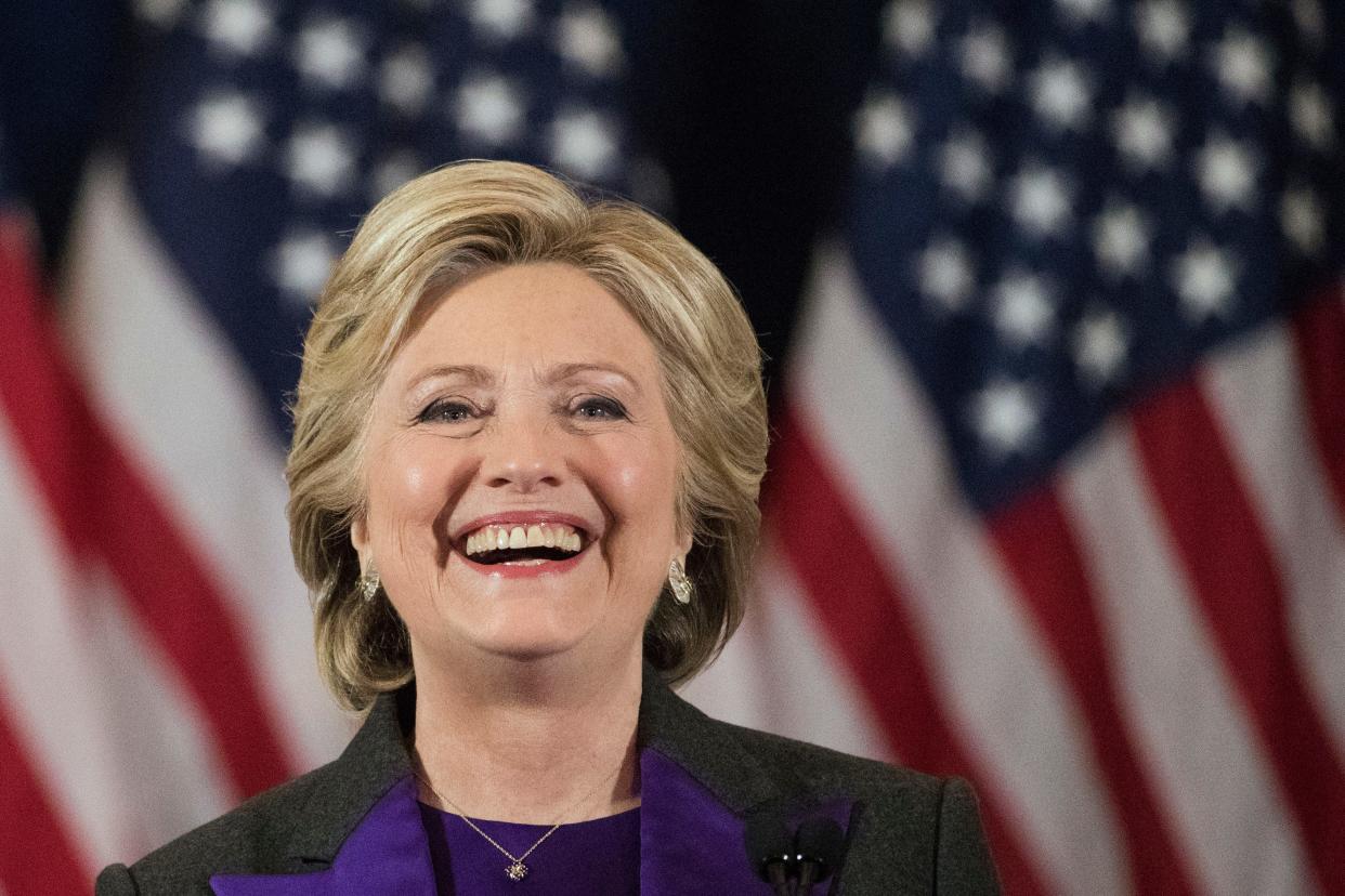 Hillary Clinton gives her concession speech in New York on Nov. 9, 2016. Clinton won the popular vote, while Donald Trump won the Electoral College ton win the presidency.