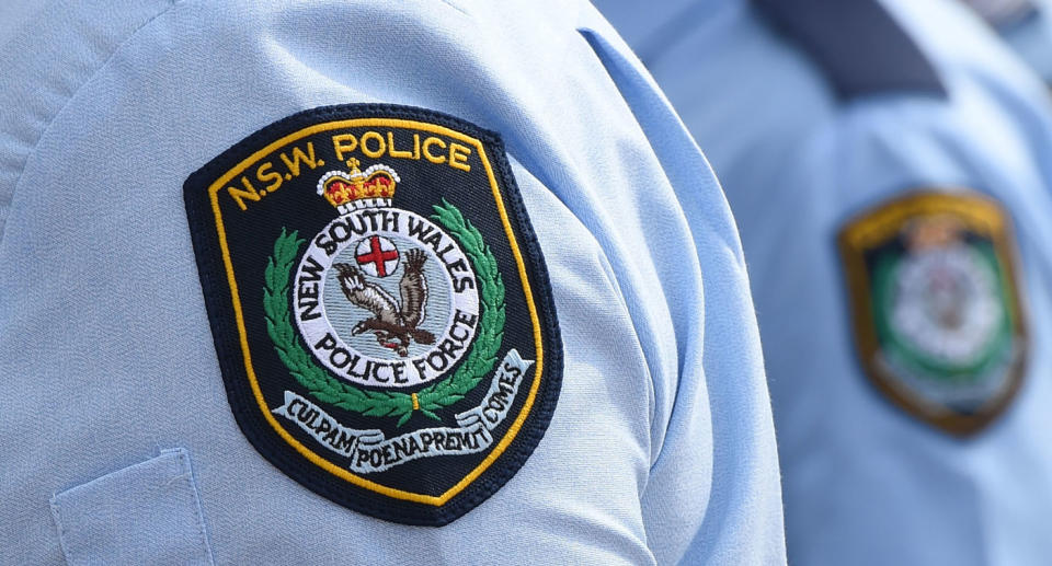 A stock image of New South Wales Police badges in Sydney.