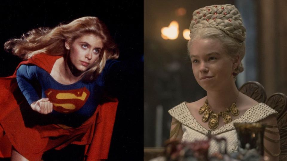  Helen Slater in Supergirl and Milly Alcock in HOTD. 