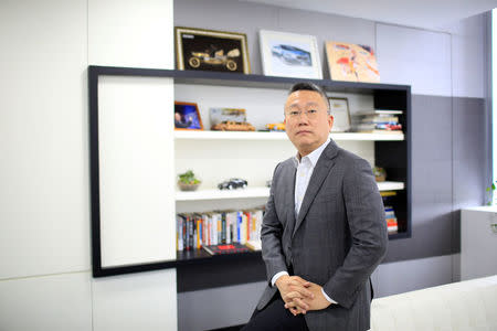 Freeman Shen, founder and CEO of WM Motor Technology Co., Ltd. poses for a photograph at his office in shanghai, China, August 1, 2016. REUTERS/Aly Song