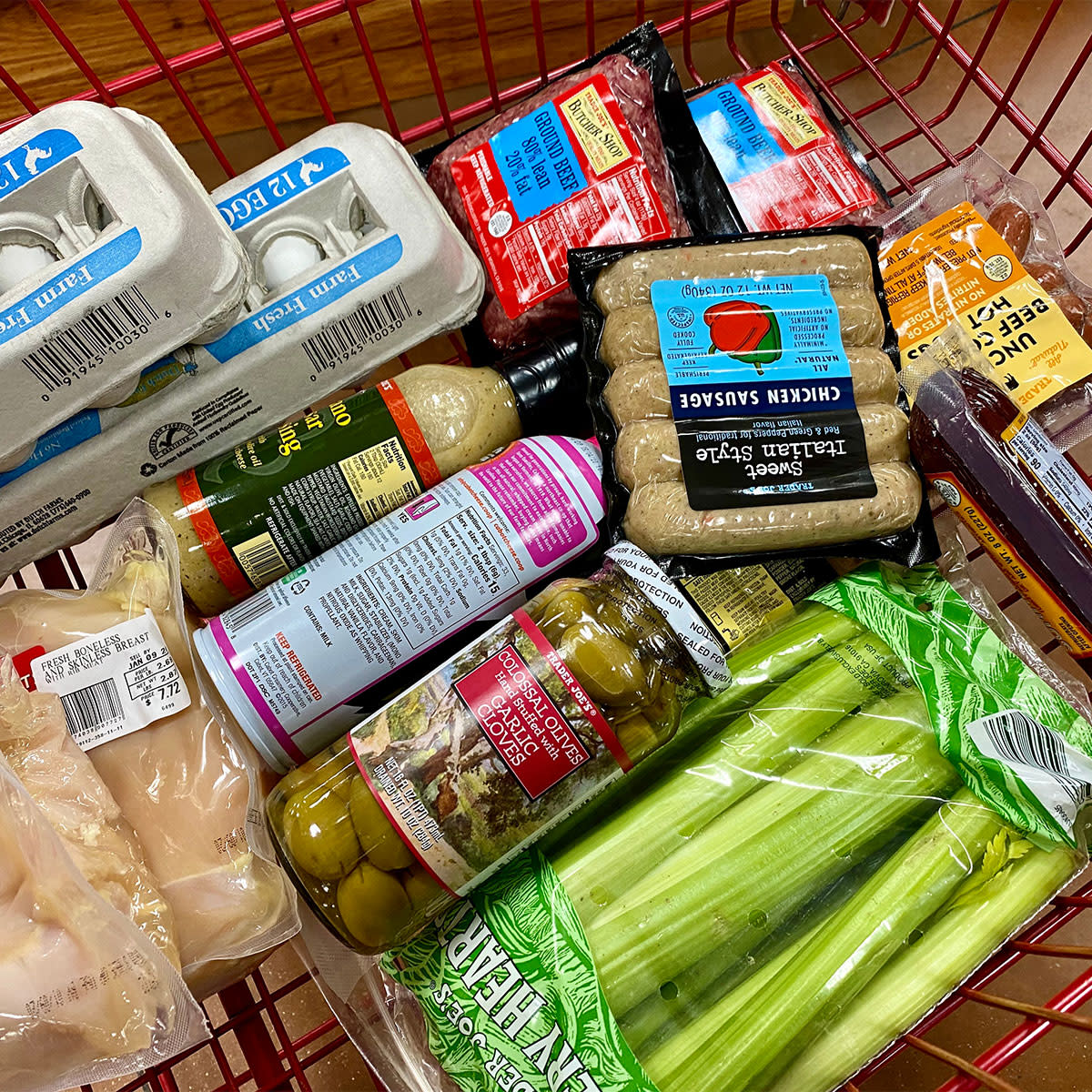 trader joe's grocery cart