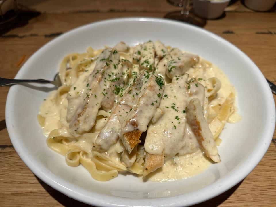 Fettucini alfredo  at Olive Garden 