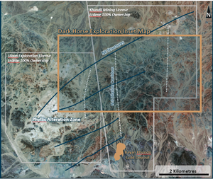 Dark Horse Prospect Location Map