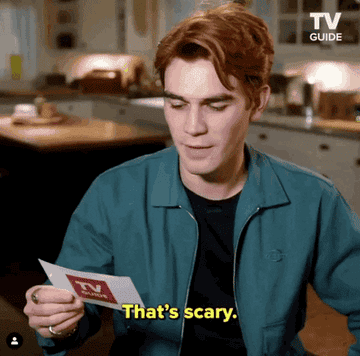 kj apa saying that's scary