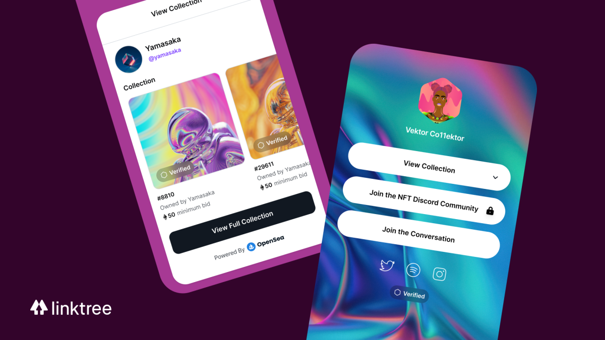 Linktree is rolling out new features to allow creators to showcase their  NFTs