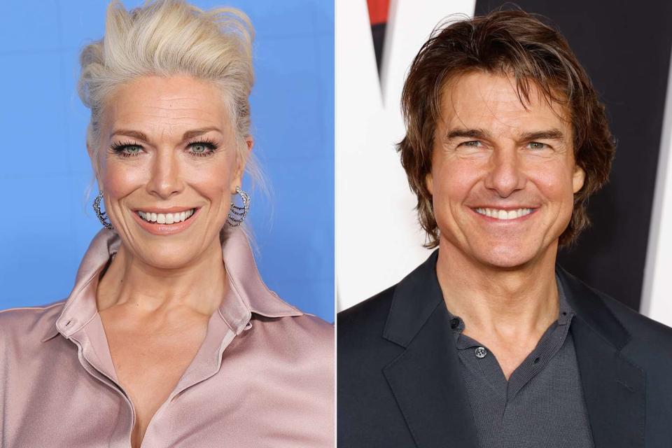 <p>Robin L Marshall/WireImage; Mike Coppola/WireImage</p> Hannah Waddingham and Tom Cruise