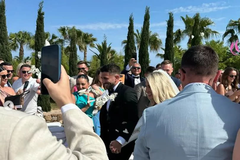 Greg making his speech at the wedding -Credit:Instagram/ryancullenhair