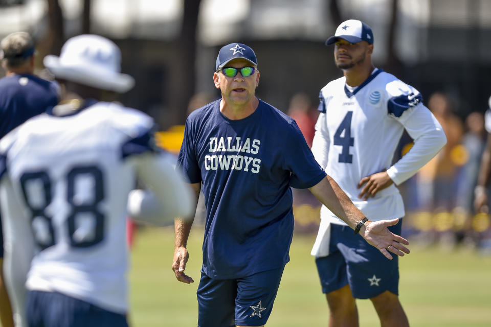 Scott Linehan’s job security has been a popular topic of discussion in Dallas. (AP)