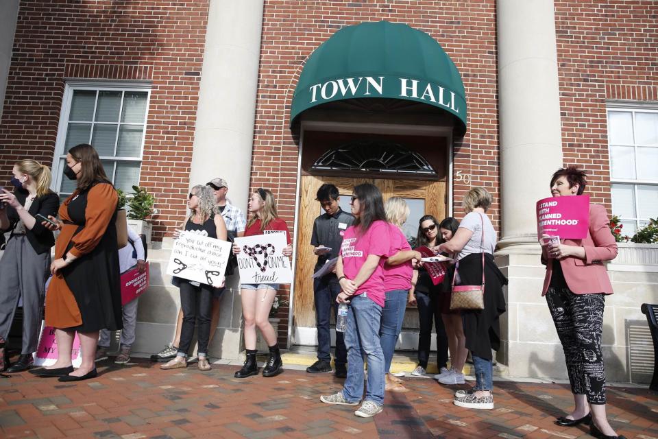 A rally to protest Lebanon's abortion ban was held May 24 outside Lebanon City Hall, organized by Planned Parenthood of Ohio, the American Civil Liberties Union of Ohio, Women Have Options and the Warren County Democratic Party.