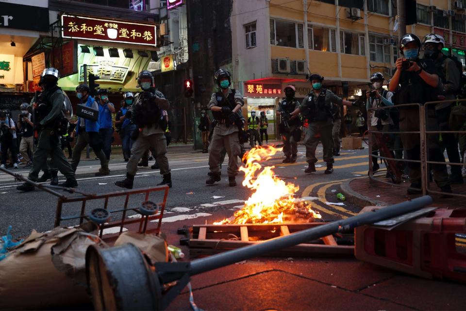 Hong Kong protest fire.JPG