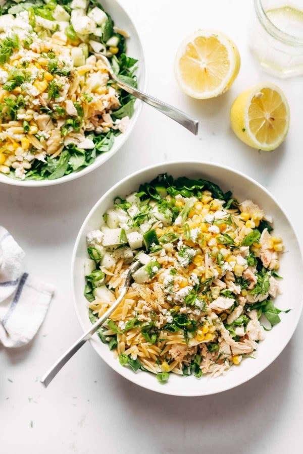 If these colors aren't enough to convert you to Team Salad, you're doing summer wrong.Recipe: Orzo Summer Salad 