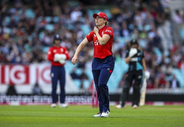 England captain Heather Knight during a T20 international against New Zealand