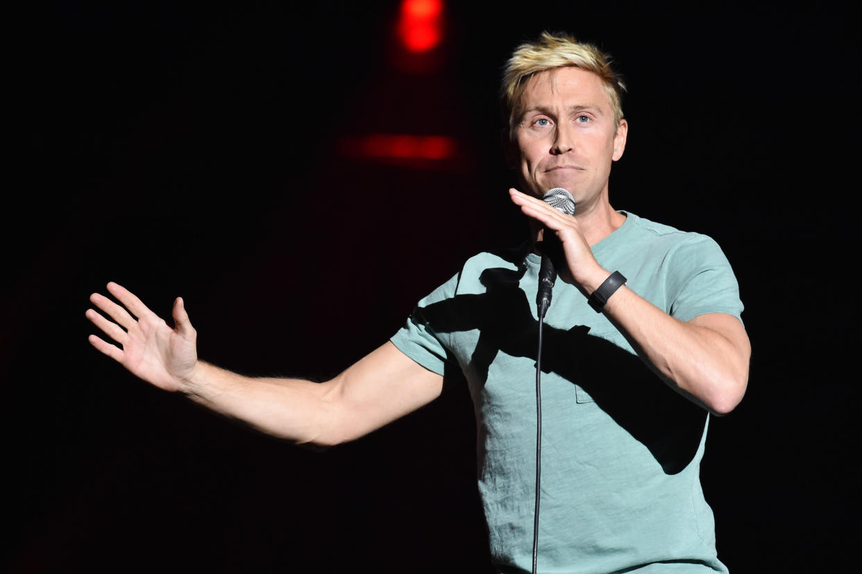 Russell Howard on stage during the comedy night of the Teenage Cancer Trust annual concert series, at the Royal Albert Hall in London. Picture date: Tuesday March 20th, 2018. Photo credit should read: Matt Crossick/ EMPICS Entertainment.