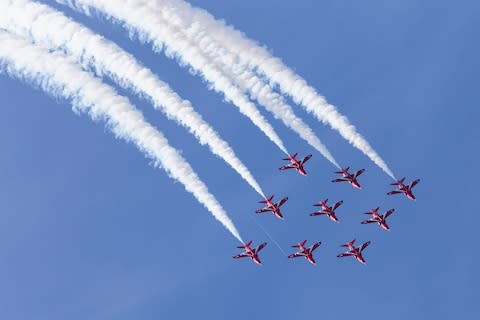Red arrows - Credit: Getty