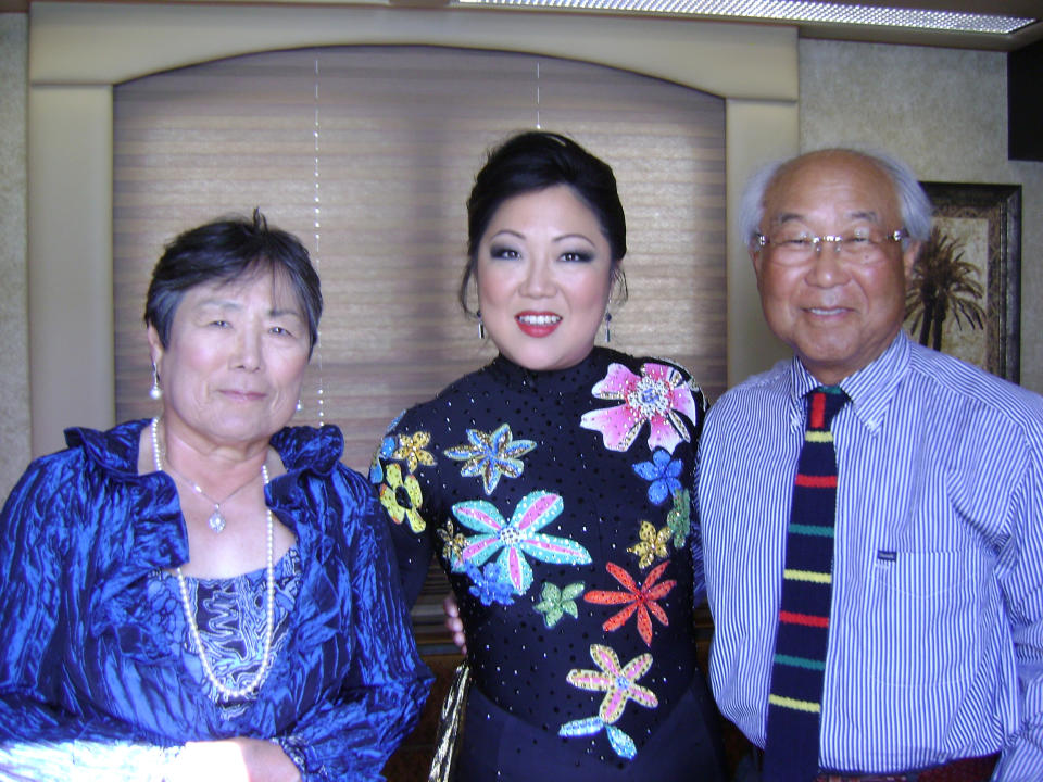 Cho with her parents, Young-Hie and Seung-Hoon Cho, who came to the United States from Korea in 1964. (Margaret Cho)