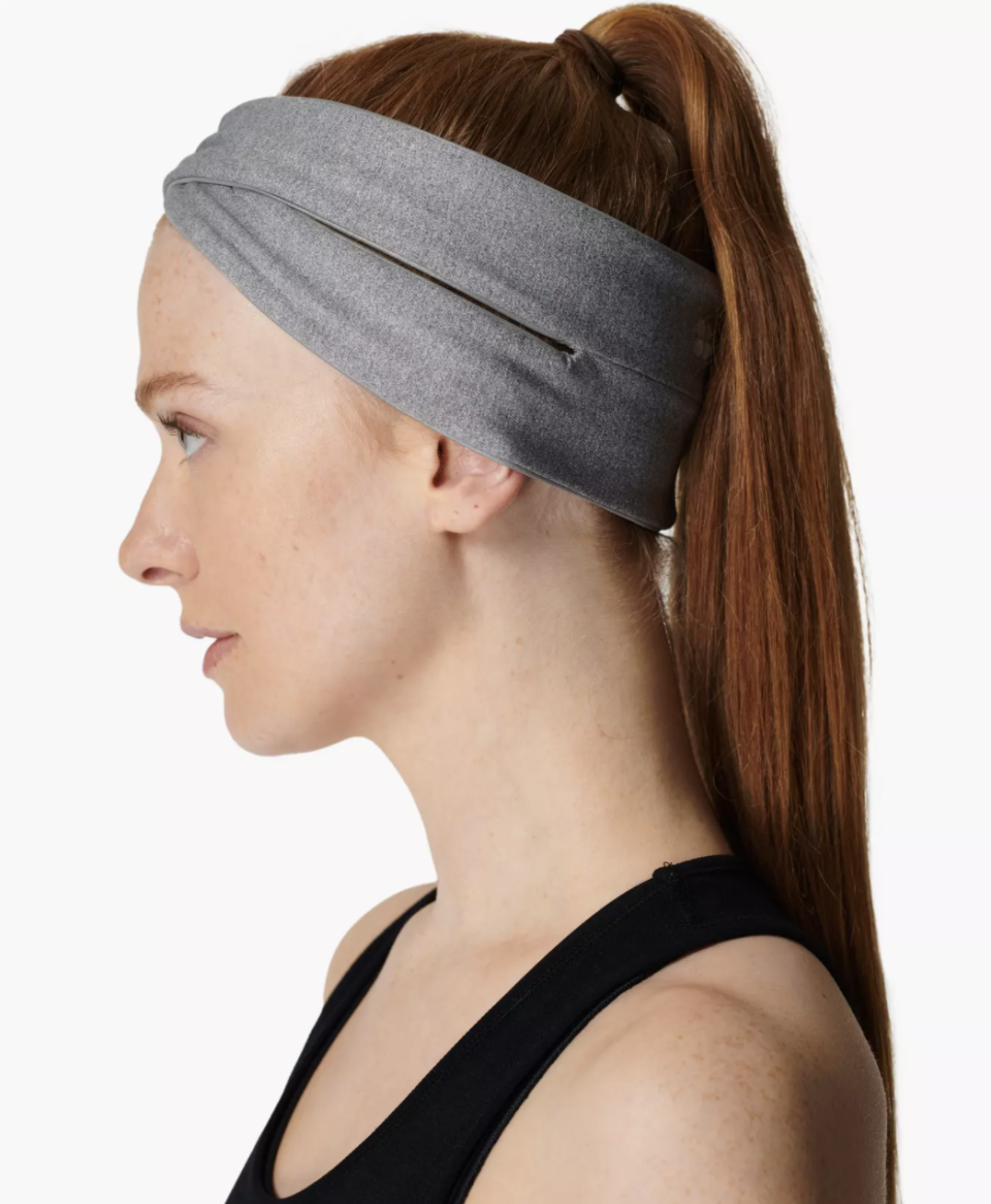 6) Cross Over Reflective Headband