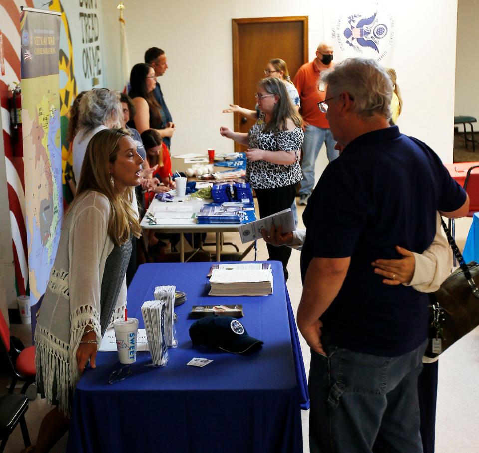 A job and information fair was held at the conclusion of the Vietnam War Commemorative pin ceremony held at Jim Taylor VFW Post 8845 on June 16, 2022, in Fort Smith.