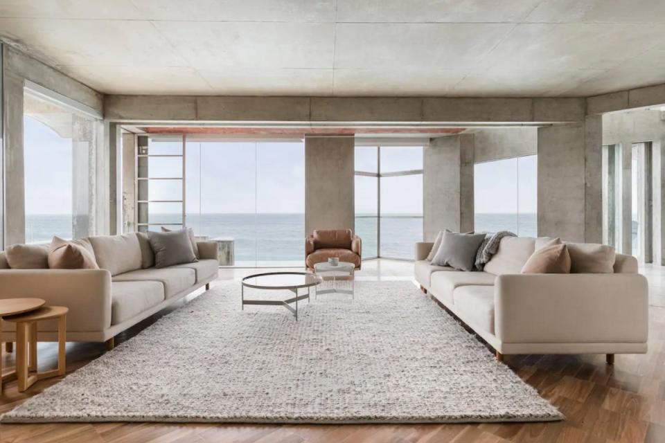 Living room overlooking the ocean in The Edge, Coogee, Sydney