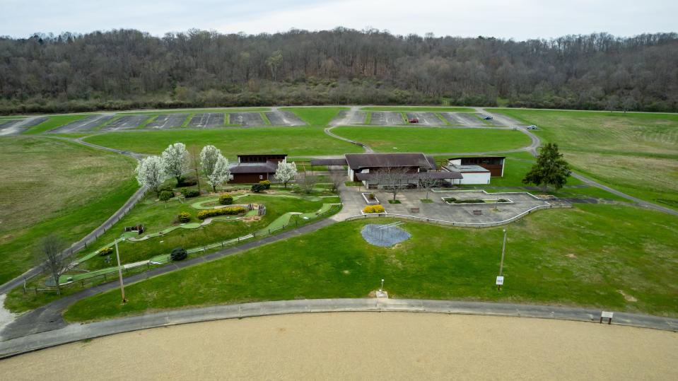 The Salt Fork State Park Nature Center is seen from the air. Located in eastern Ohio, Salt Fork is the largest state park in Ohio, covering 17,229 acres of land and 2,952 acres of water, according to the Ohio Department of Natural Resources.