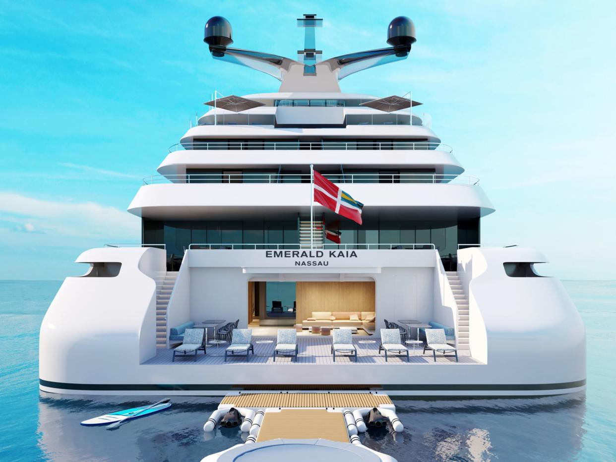rendering of Emerald Kaia yacht