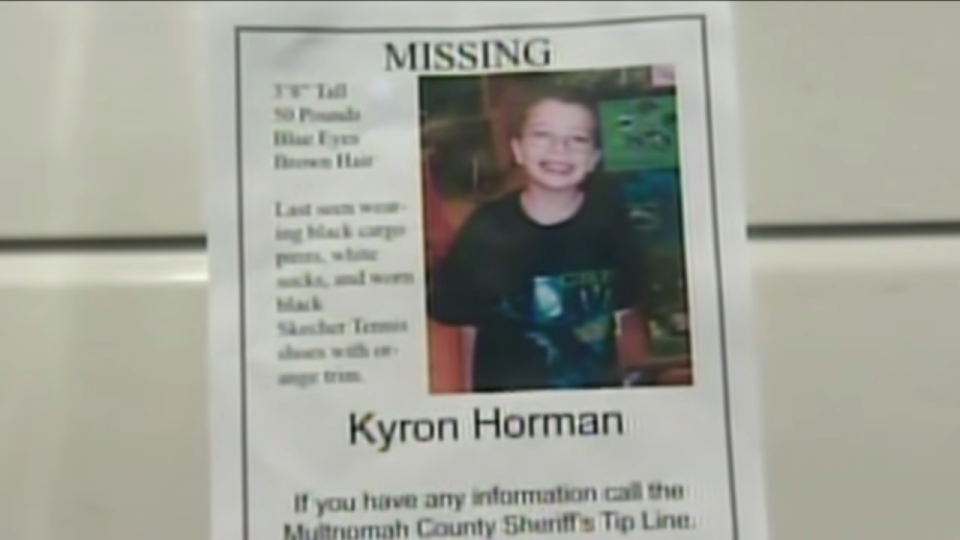 Kyron Horman's missing persons poster