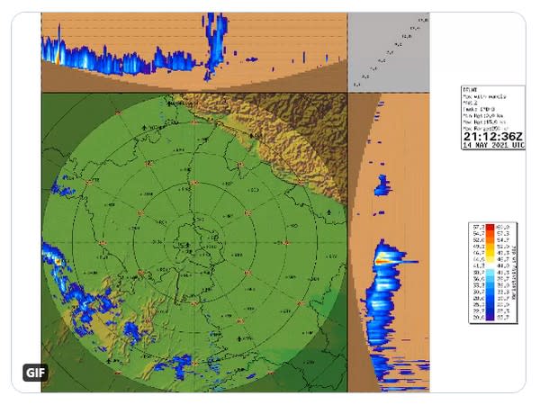 Visual representation of winds speed near Haryana, Rajasthan (Photo/IMD)