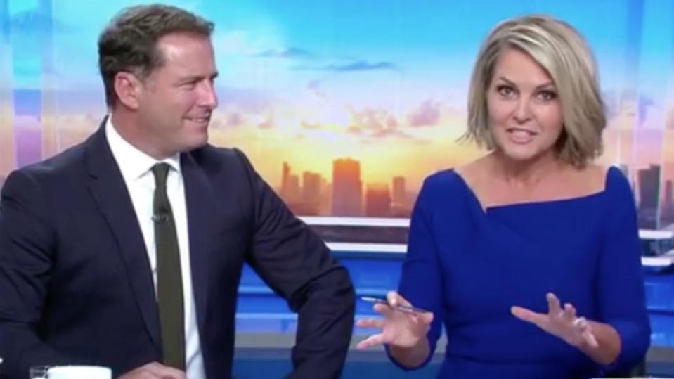 Georgie Gardner has admitted there is some “friction” between herself and Karl Stefanovic. Source: Nine