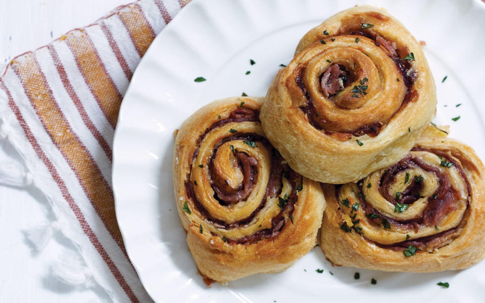 <p>Mark Boughton</p><p>A favorite appetizer made with just six ingredients.</p><p><strong>Get the recipe: <a href="https://parade.com/940630/parade/ham-jam-pinwheels-are-the-ideal-holiday-crescent-roll-appetizer-recipe/" rel="nofollow noopener" target="_blank" data-ylk="slk:Ham & Jam Pastry Pinwheels;elm:context_link;itc:0;sec:content-canvas" class="link ">Ham & Jam Pastry Pinwheels</a></strong></p>