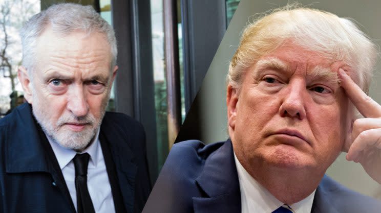 Jeremy Corbyn is as unpopular as Donald Trump among Brits (Getty Images)