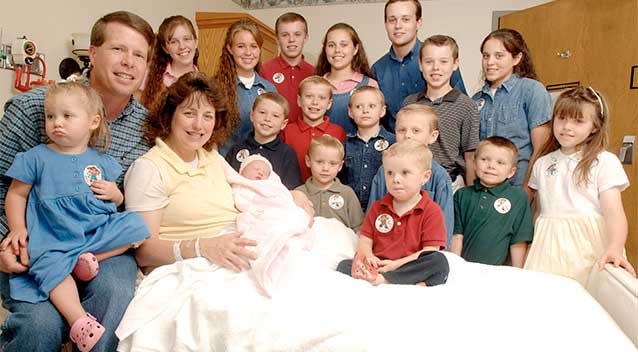 The Duggar family back in 2007 when they were the stars of a hit reality TV show.