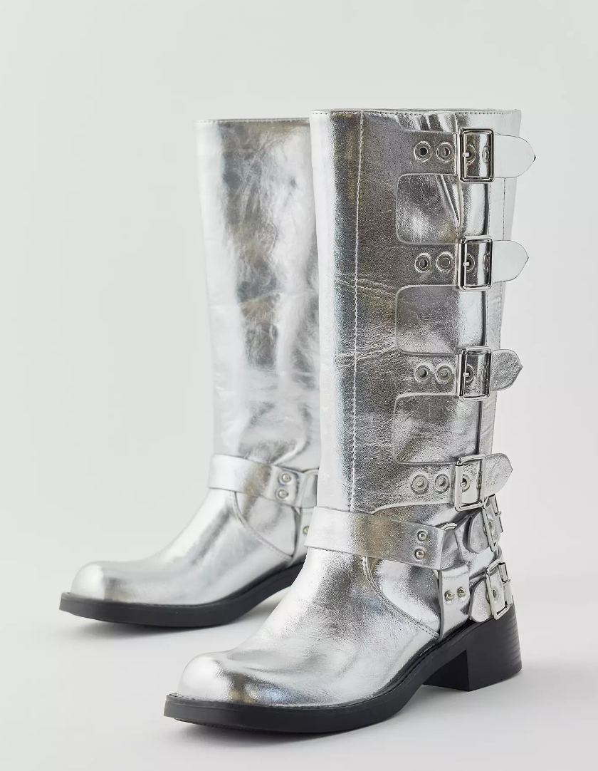 7. Azalea Wang Buckled Up Moto Boot