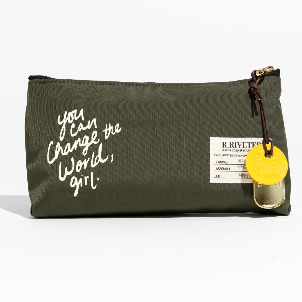 R. Riveter Lucy zipper pouch.