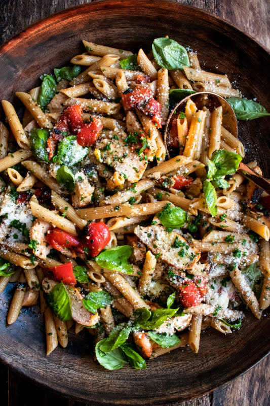 <p>The Original Dish</p><p>An easy weeknight grilled chicken pasta salad to make these busy summer days a little bit better! It’s healthy, hearty, and full of classic flavors.</p><p><strong>Get the recipe: <a href="https://www.theoriginaldish.com/2021/07/13/weeknight-grilled-chicken-pasta-salad-with-balsamic-vinaigrette/" rel="nofollow noopener" target="_blank" data-ylk="slk:Grilled Chicken Pasta Salad with Balsamic Vinaigrette;elm:context_link;itc:0;sec:content-canvas" class="link "><em>Grilled Chicken Pasta Salad with Balsamic Vinaigrette</em></a></strong></p>