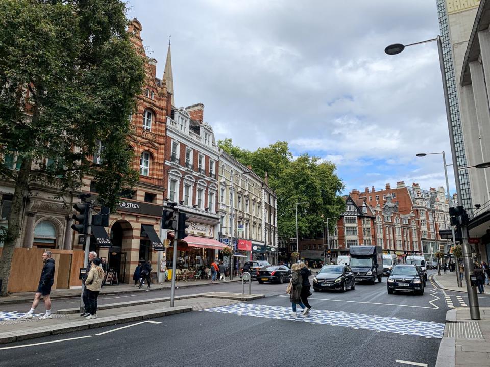 Kensington High Street boasts both high-end and high-street store fronts (Getty Images)