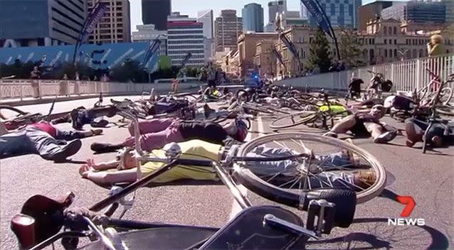 Brisbane cyclists have staged a 