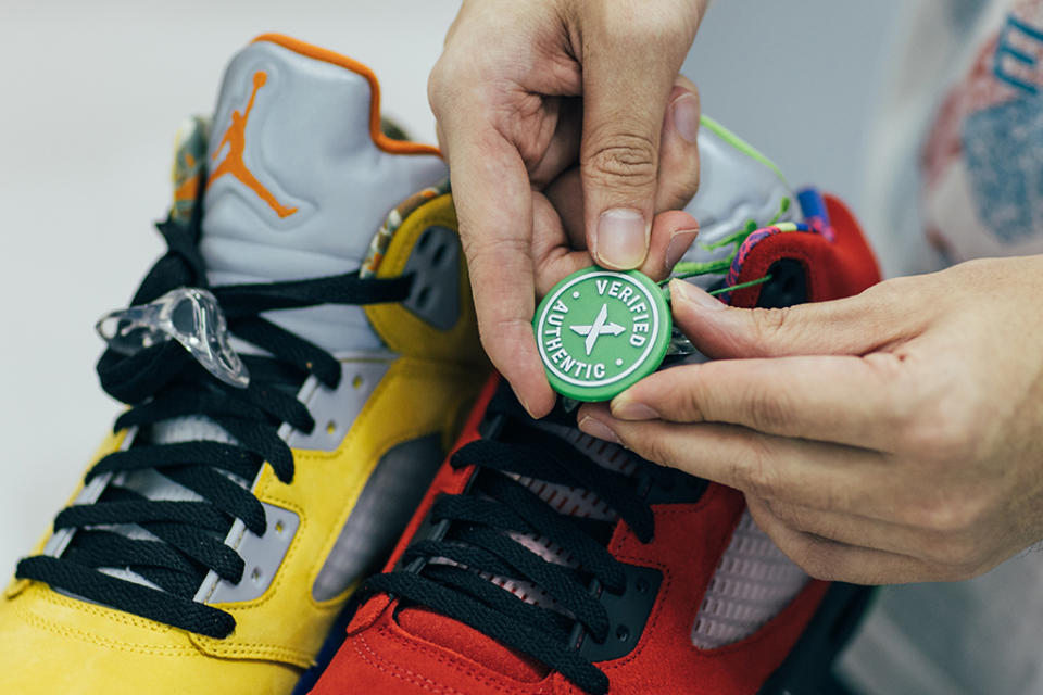 The StockX verification tag. - Credit: Courtesy of StockX