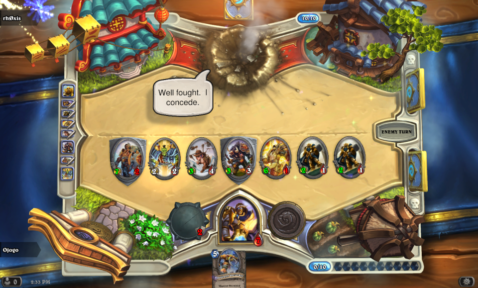 Hearthstone win