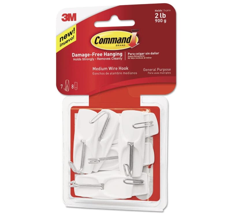 Command Medium Wire Toggle Hooks, Pack of 7